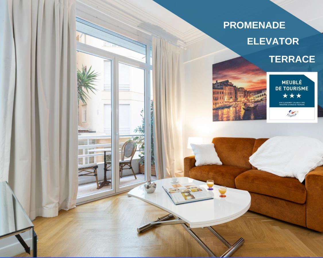 Appartamento Promenade, 2pièces chic et clim avec terrasse Nizza Esterno foto